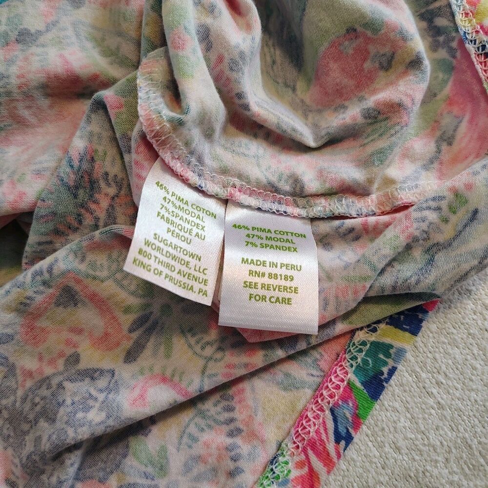 Lilly Pulitzer Off Shoulder Ruffle Top Womens Size XXS Tropical Print Colorful - Picture 8 of 10